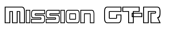 Mission GT-R font preview